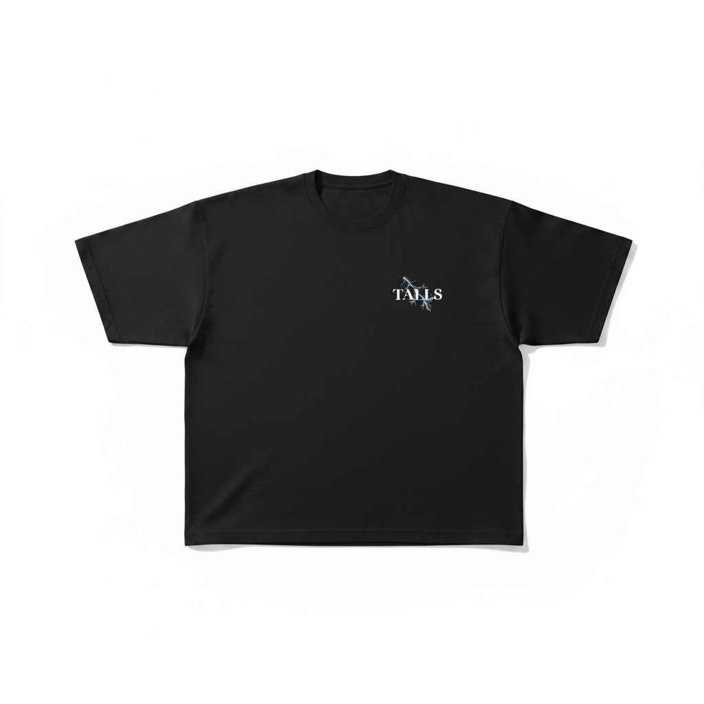 TALLS Black Tee - White Background