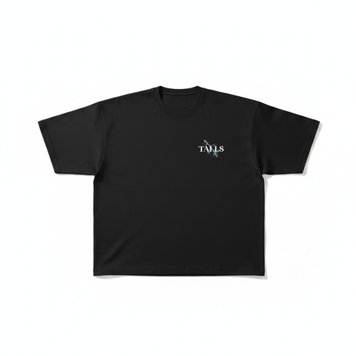 TALLS Black Tee - White Background